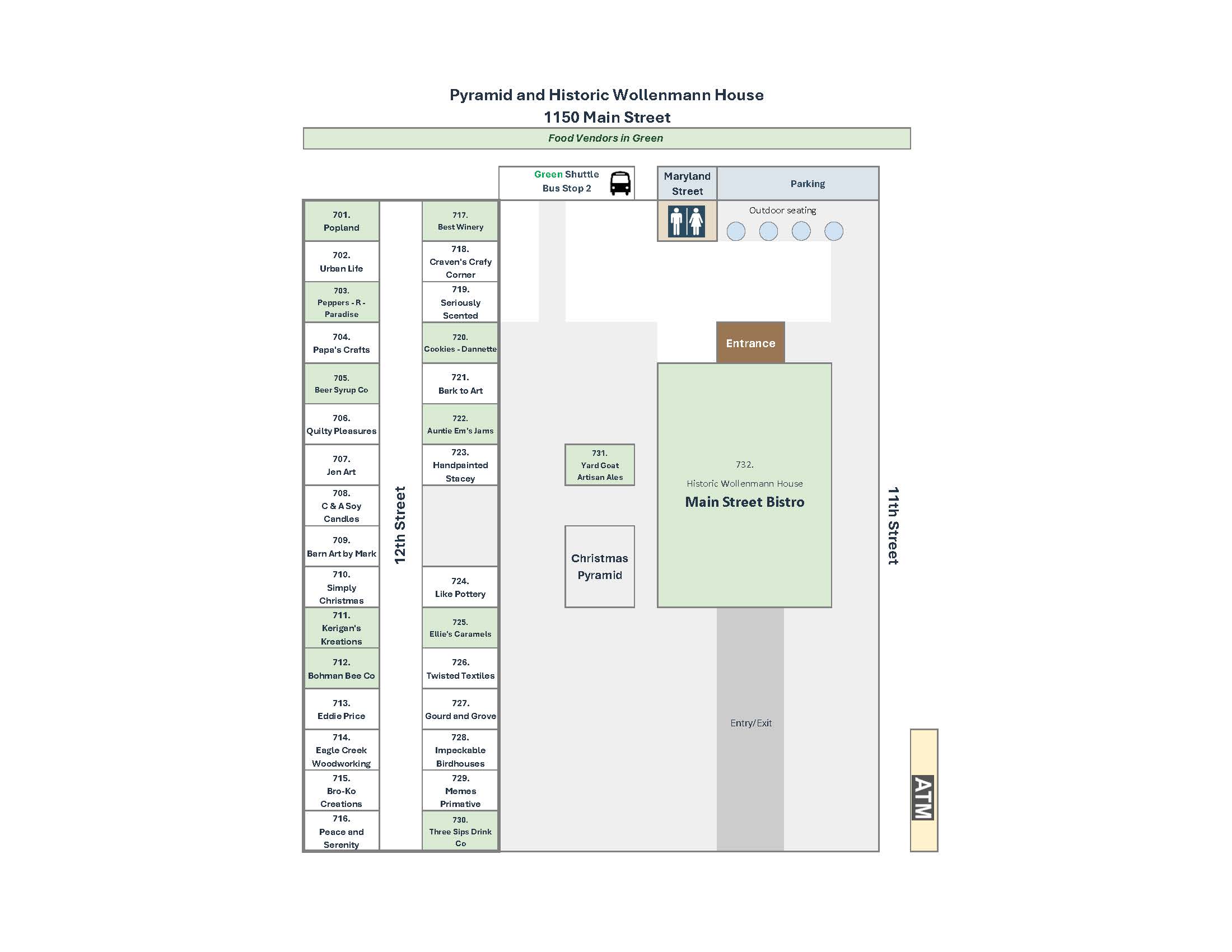 Building layout map for Christmas Pyramid