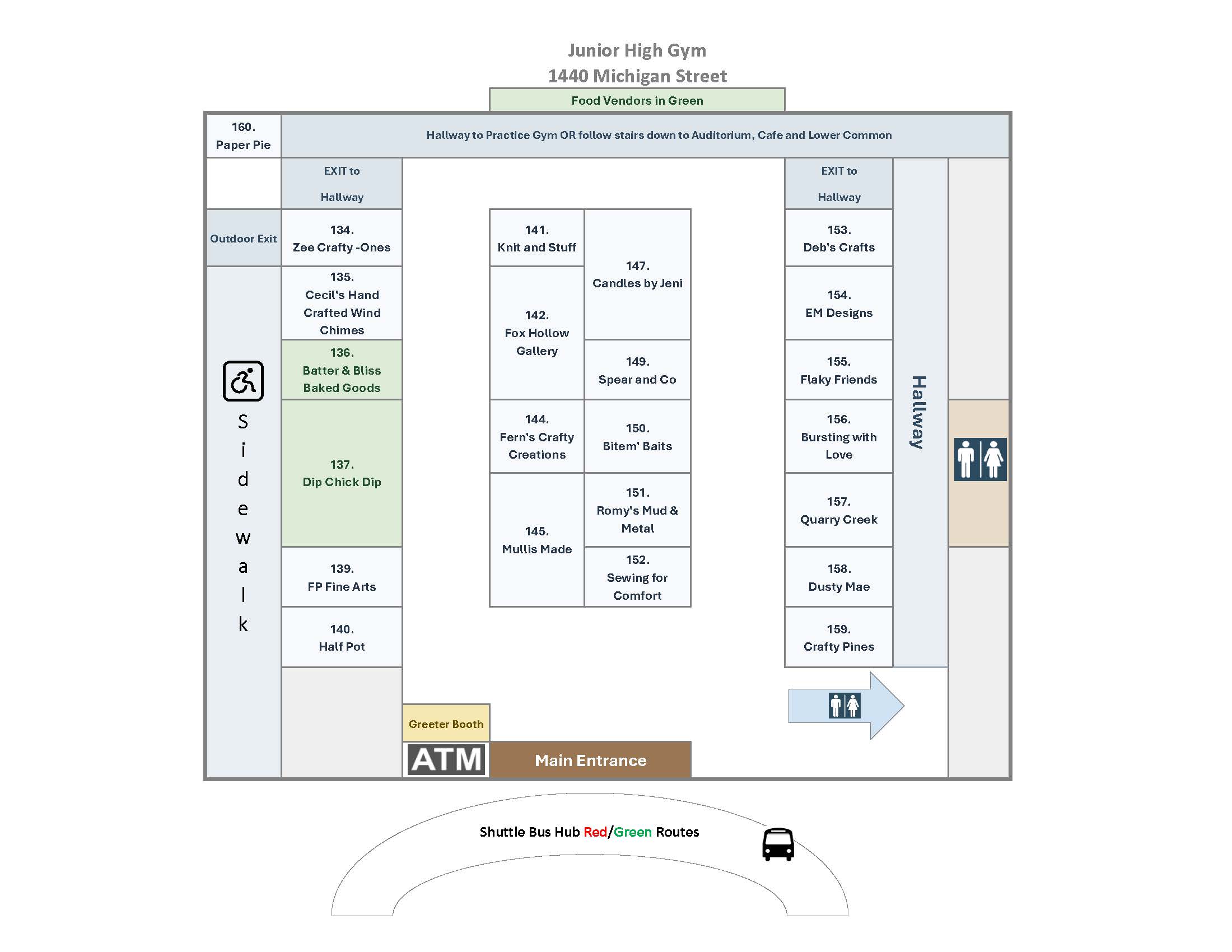 Building layout map for Forest Park High School